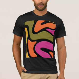 T-shirt à vague de couleur abstraite.