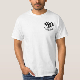 T-shirt à valeur blanche pour hommes avec logo per