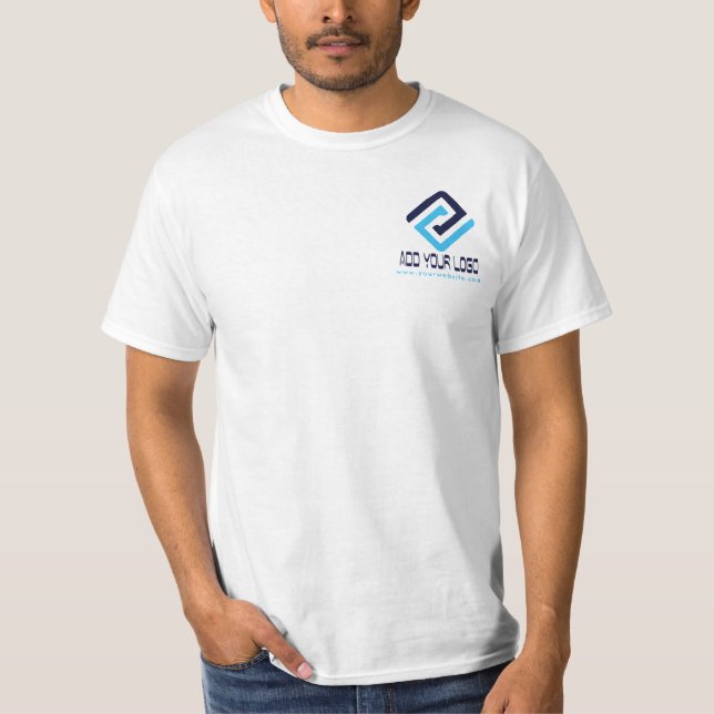 T-shirt à valeur blanche pour hommes avec logo per (Devant)
