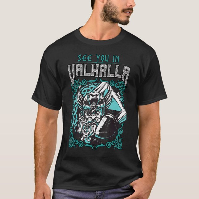 T-shirt À Valhalla Viking Warrior Northmen (Devant)