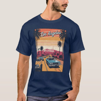 T-shirt A Vintage Travel Art of Los Angeles California US