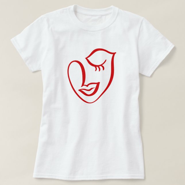 T-Shirt à visage calligraphié (Design devant)