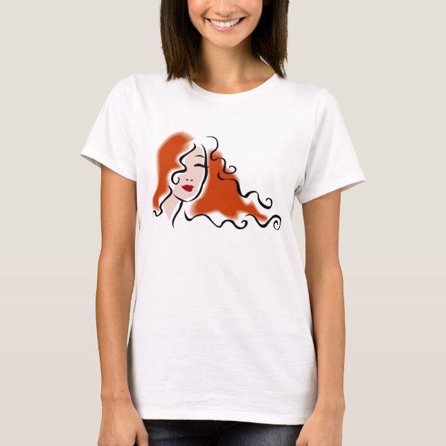 T-shirt à visage féminin (Devant)