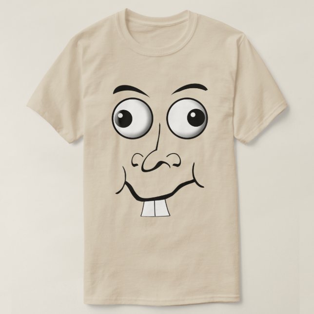 T-Shirt à visage idiot (Design devant)
