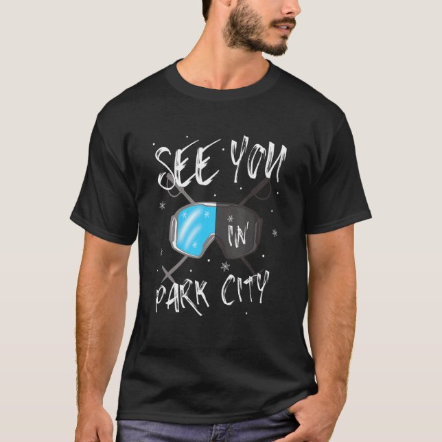 T-shirt À Vous Dans Park City Usa Randonnée Vacances Ski G (Devant)