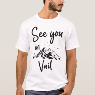 T-shirt À vous revoir à Vail Usa Vacances Ski Randonnée _1