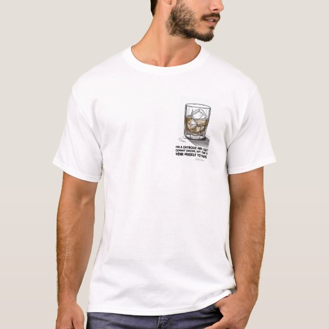 T-shirt à whisky Kerouac - Boire jusqu'à la mort T (Devant)