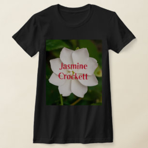 T-shirt A white blooming jasmine flower with Jasmine Crock