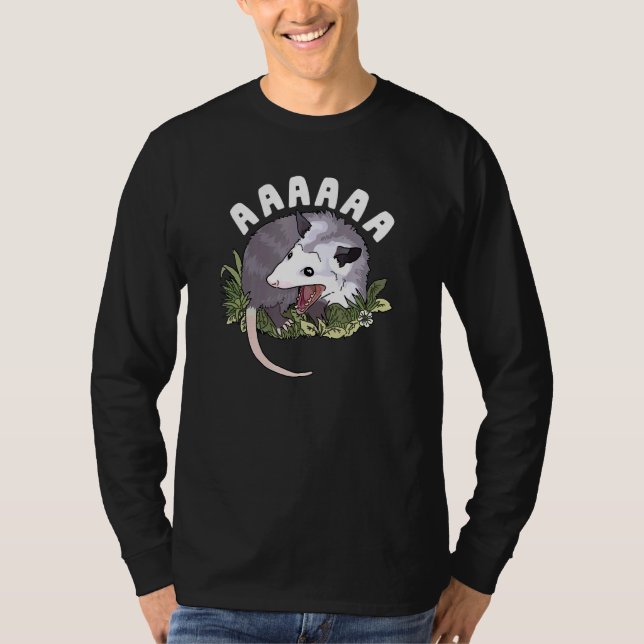 T-shirt AAAA hurlant Opossum Stress Possum Dank Meme (Devant)