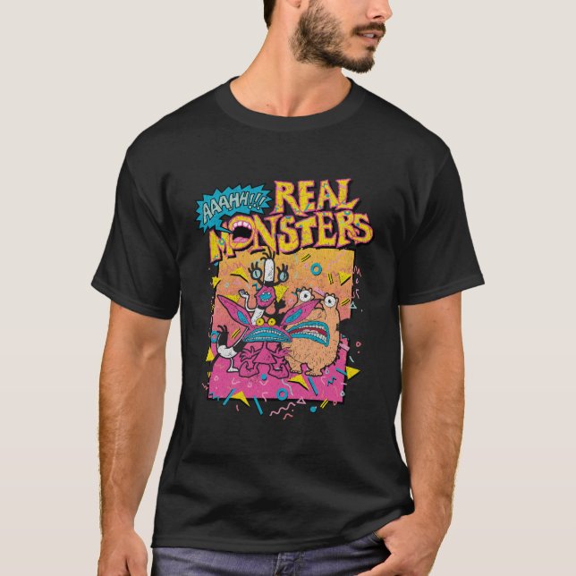 T-shirt Aaahh Real Monsters Classic Retro Poster (Devant)