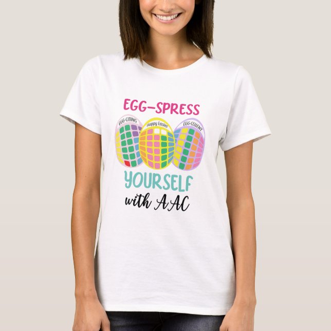 T-shirt AAC chemise 'EGG spress you' OEufs de Pâques desig (Devant)