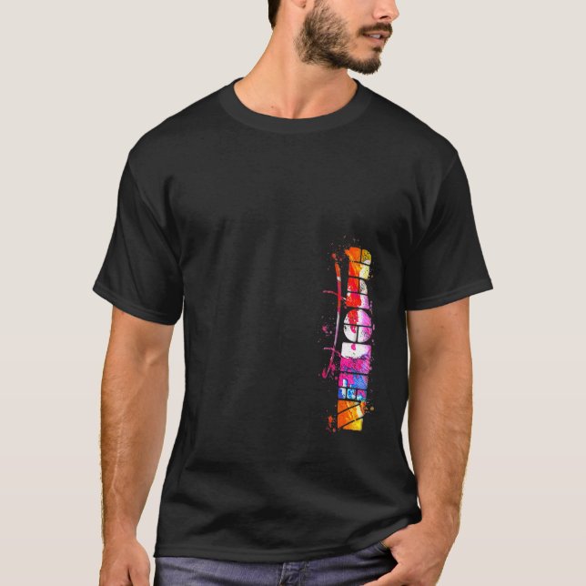 T-shirt Aachen Cityscape Aachen Skyline (Devant)