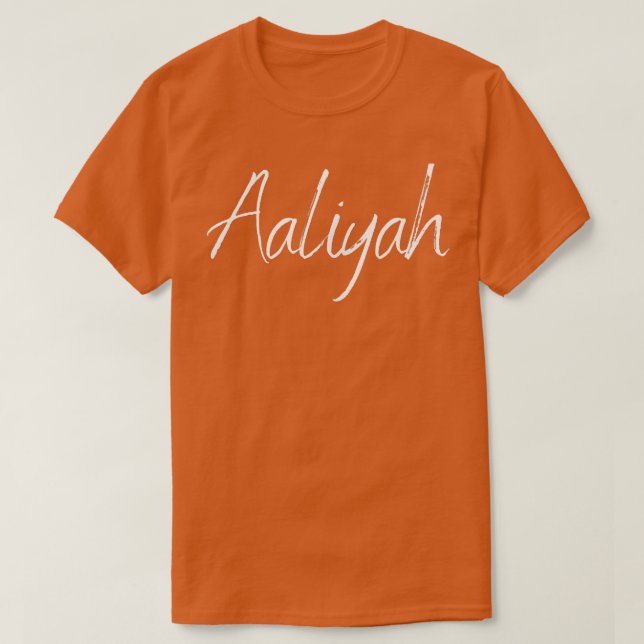T-shirt Aaliyah Frist name Design (Design devant)
