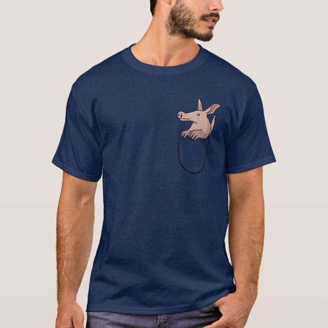 T-shirt Aardvark Dans Une Poche Ant Ours Anteater Cute Ani (Devant)