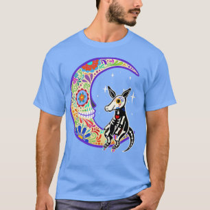 T-shirt Aardvark Dia de Los Muertos Skeleton