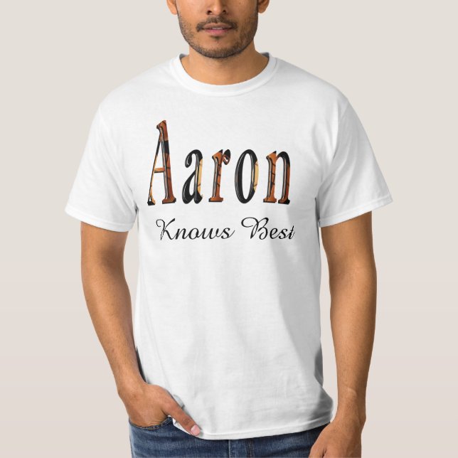 T-shirt Aaron Boys Nom Logo, (Devant)