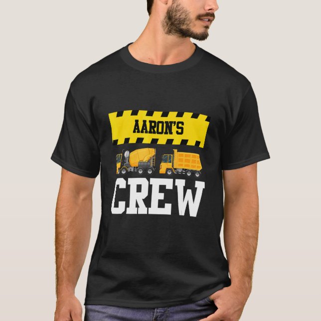 T-shirt Aaron Construction Crew Doublon Custom Dump Truc (Devant)