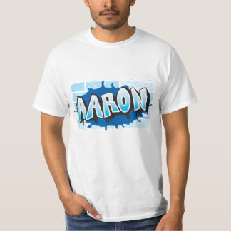 T-shirt Aaron Votre Graffiti Nom Arrière - plan Brick Wall