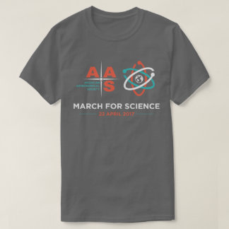 T-shirt Aas + Mars pour la Science ; Gris-foncé