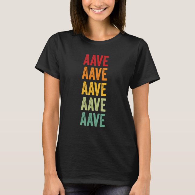 T-shirt Aave Crypto Rainbow Text Design (Devant)