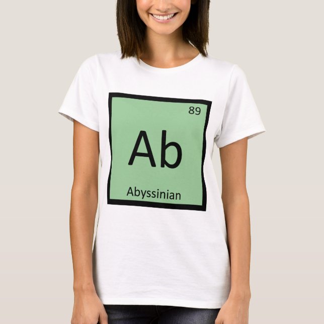 T-shirt Ab - Chimie Éthiopienne Tableau Périodique Élément (Devant)