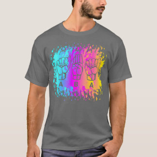 T-shirt aba asl paint splatter