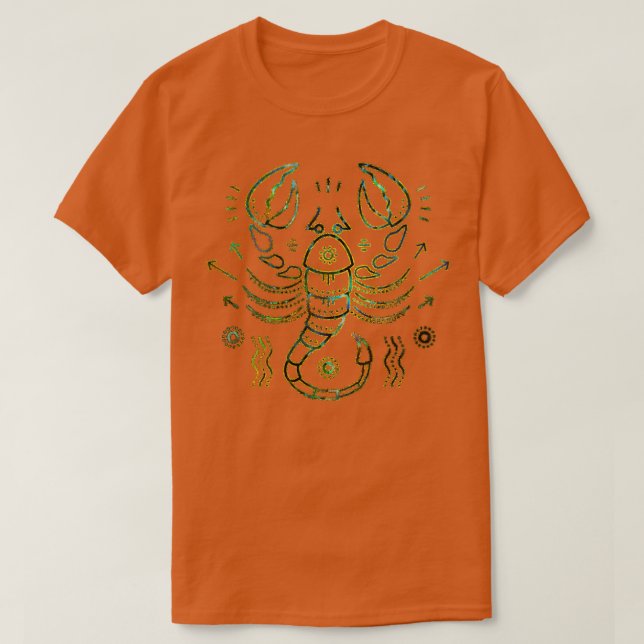 T-shirt Abalon or Zodiac Scorpio sur Constellation (Design devant)
