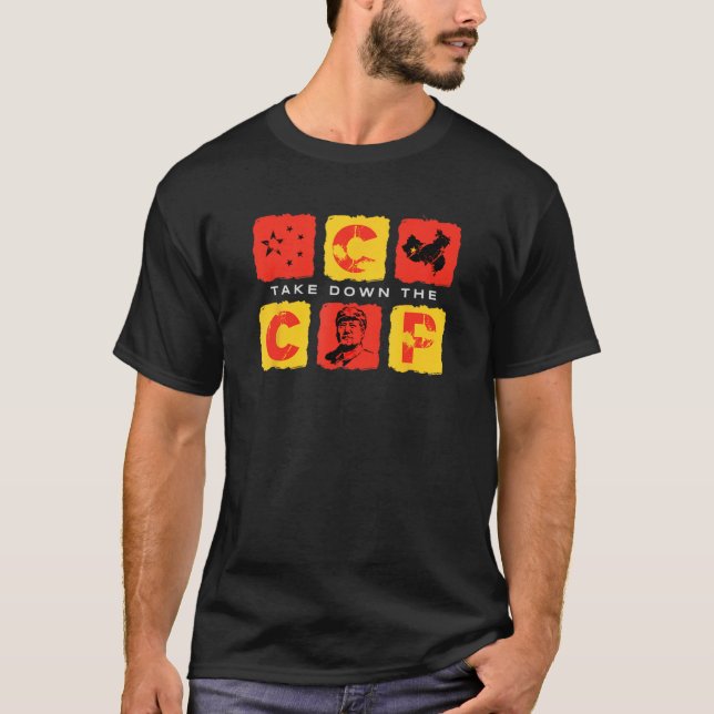 T-shirt Abandonner le PCC Anti-communiste Chine Pro Amériq (Devant)