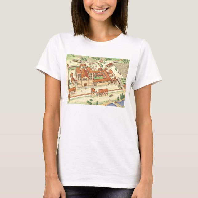 T-shirt Abbaye romane. Modèle (Devant)