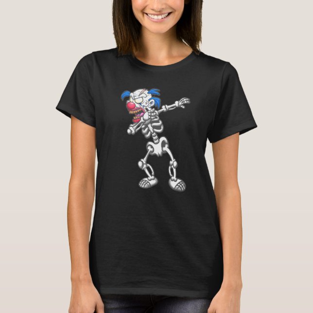 T-shirt Abbing Skeleton Scary Clown Halloween Zombie Cost (Devant)