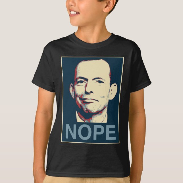 T-shirt Abbott élégant - Nope (Devant)