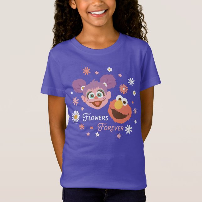 T-Shirt Abby Cadabby & Elmo | Fleurs pour toujours (Devant)