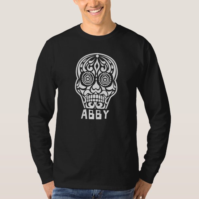 T-shirt Abby Halloween Crâne de Sucre (Devant)