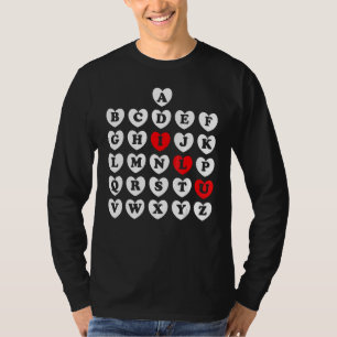 T-shirt Abc Alphabet Anglais Enseignant Valentine S Day Ab