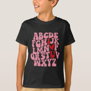 T-shirt Abc Alphabet Je T'Aime Professeur D'Anglais Saint-