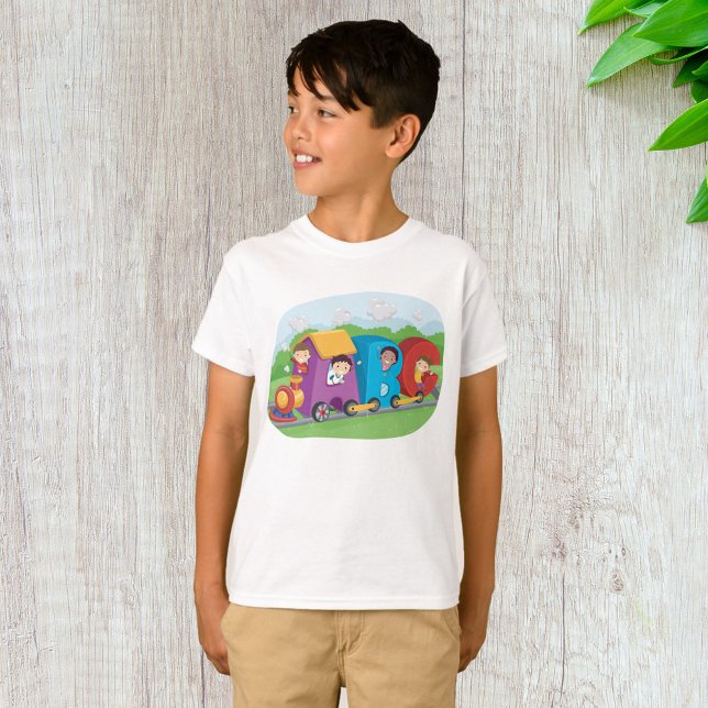 T-shirt ABC Alphabet Train avec enfants amusant éducatif (Créateur téléchargé)