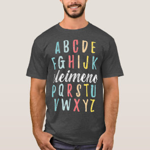 T-shirt Abc Elemeno Maternelle Enseignante Cute Cadeaux Re