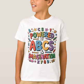 T-shirt ABC et Imagination - Amusement d'apprentissage col
