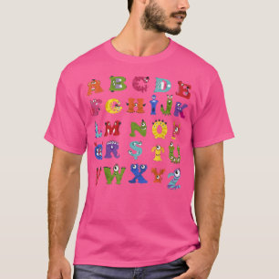 T-shirt ABC Monster Alphabet Halloween Teacher Costum