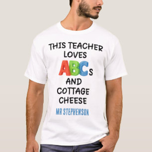 T-shirt ABC personnalisés de l'enseignant et fromage cotta