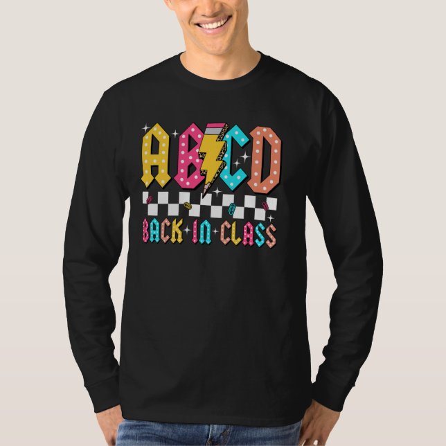 T-shirt ABCD Black dans la classe Enseignant étudiant prem (Devant)