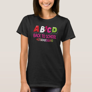 T-shirt ABCD Retour à l'école de 1ère année