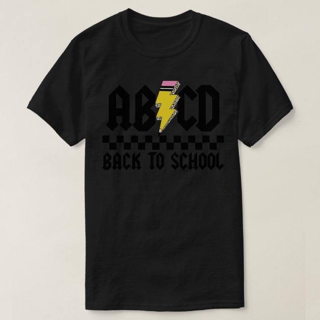 T-shirt ABCD Retour à l'école RocknRoll 1 (Design devant)