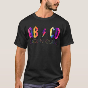 T-shirt ABCD Retour À L'École Teinture De La Classe Retour