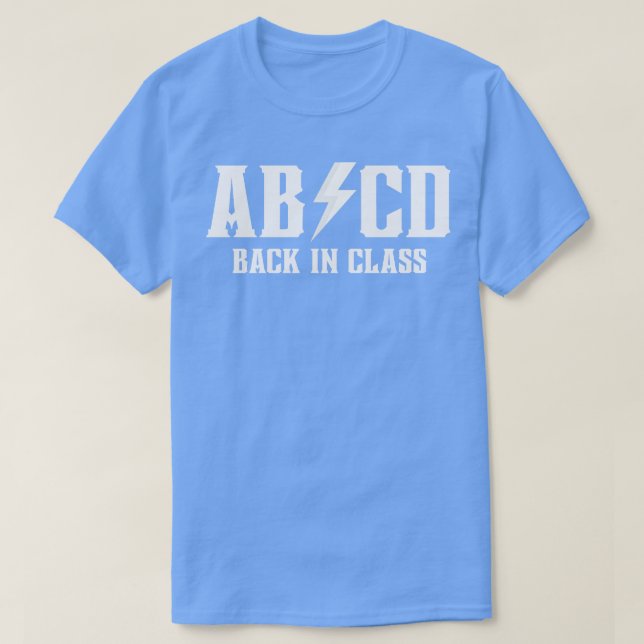 T-shirt ABCD Retour dans la classe 2 (Design devant)