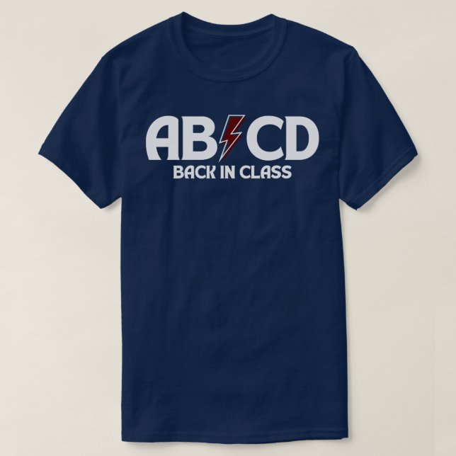 T-shirt ABCD Retour dans la classe 6 (Design devant)