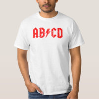 ABCD rock musique drôle symbole faux acdc blague é