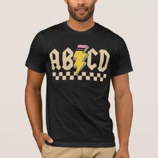 T-shirt abcd teachers shirt, acdc shirt parody shirt