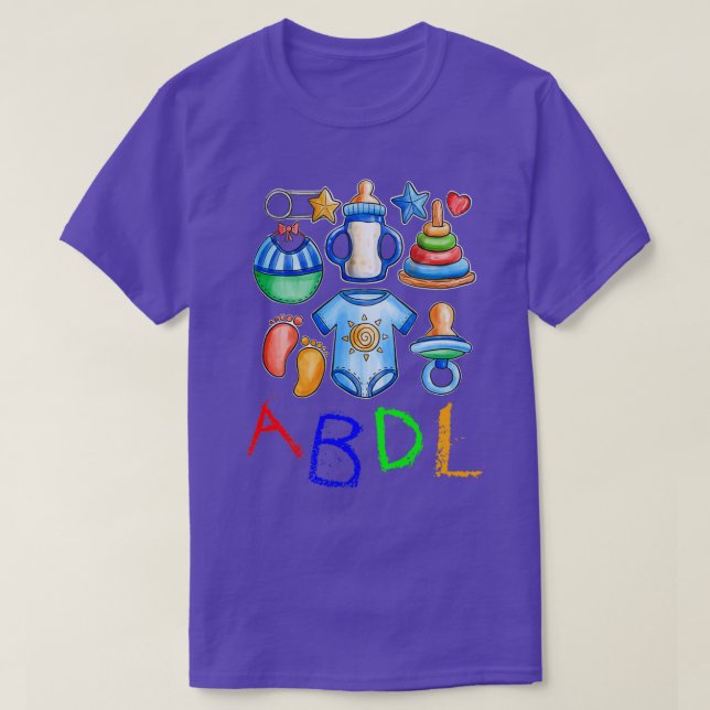 T-shirt ABDL adult baby diaper lover Baby Items Collection (Design devant)