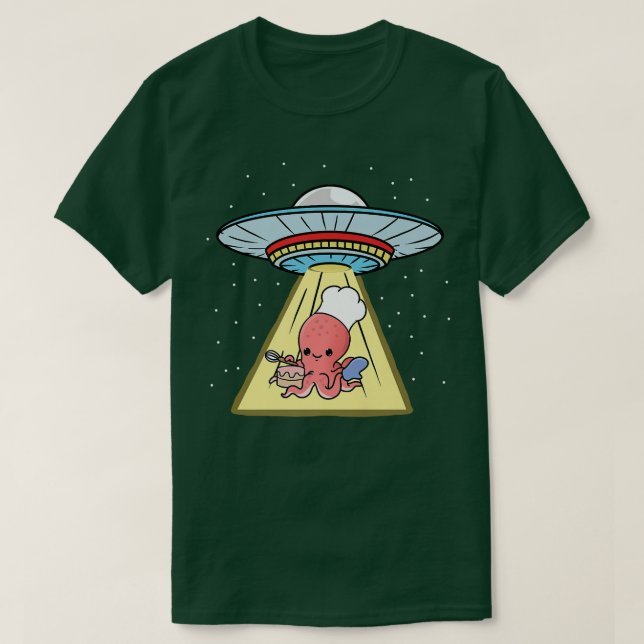 T-shirt Abduction De Poulpe À Cuisson (Design devant)